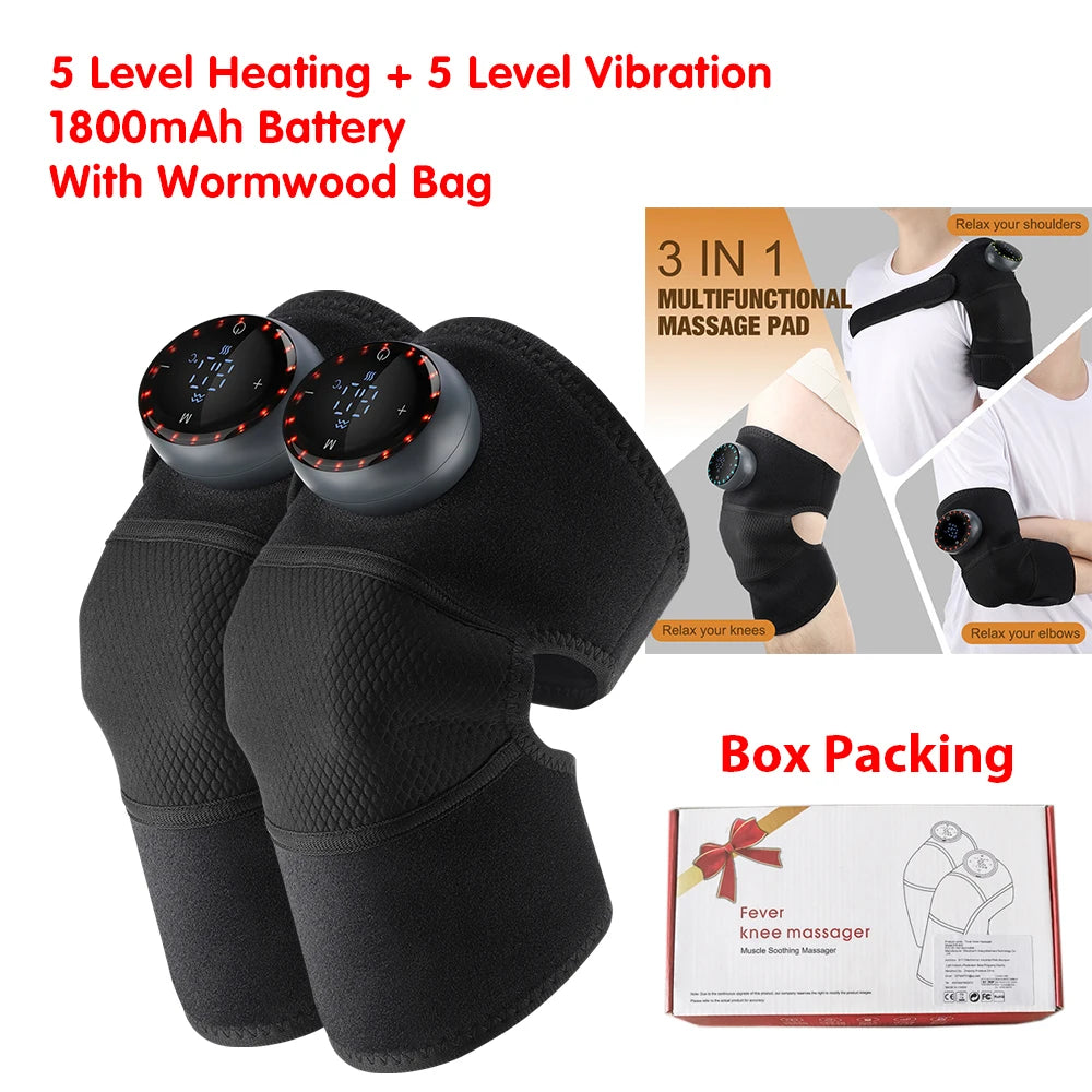 Masseur Genou Rechargeable – Vibration & Chaleur 3 Vitesses | LuxFlex