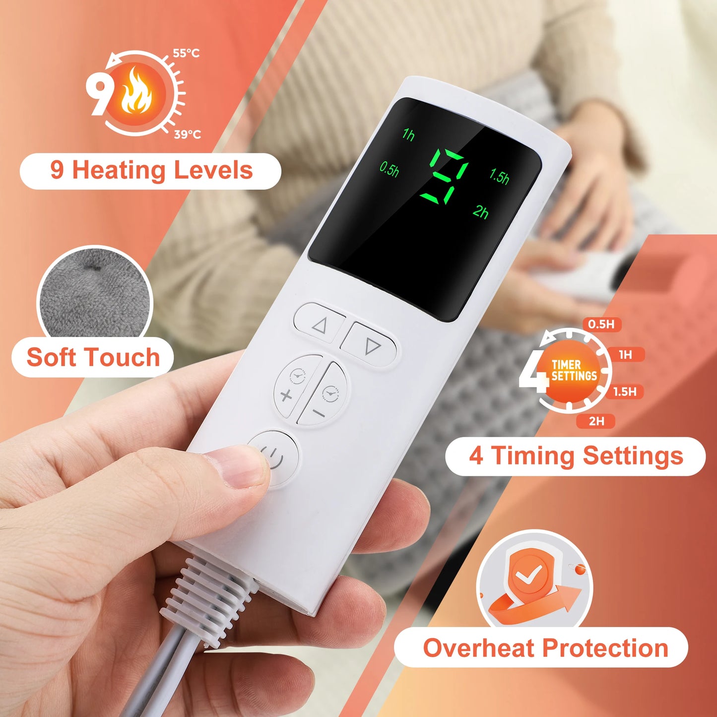 Ceinture Chauffante Dos Électrique – Soutien Lombaire Ajustable | LuxFlex