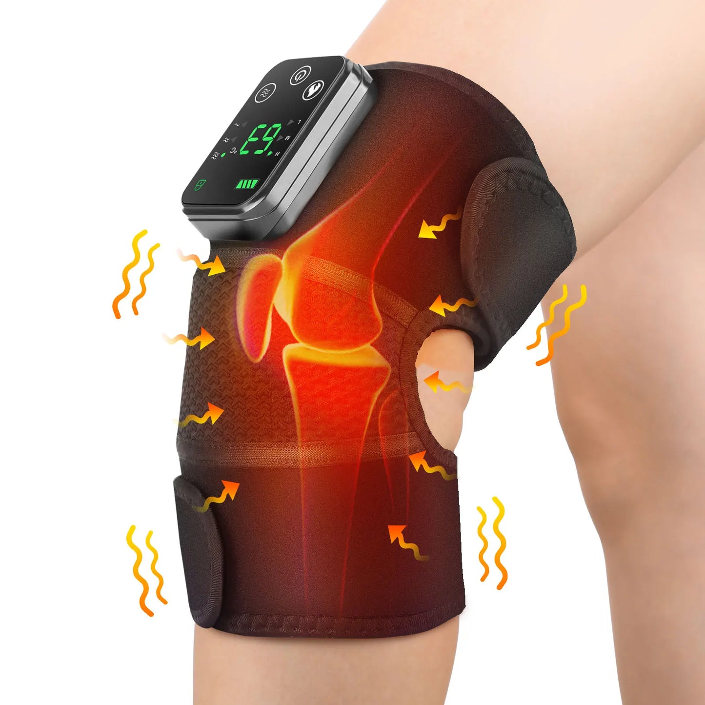 Masseur Genou Rechargeable – Vibration & Chaleur 3 Vitesses | LuxFlex