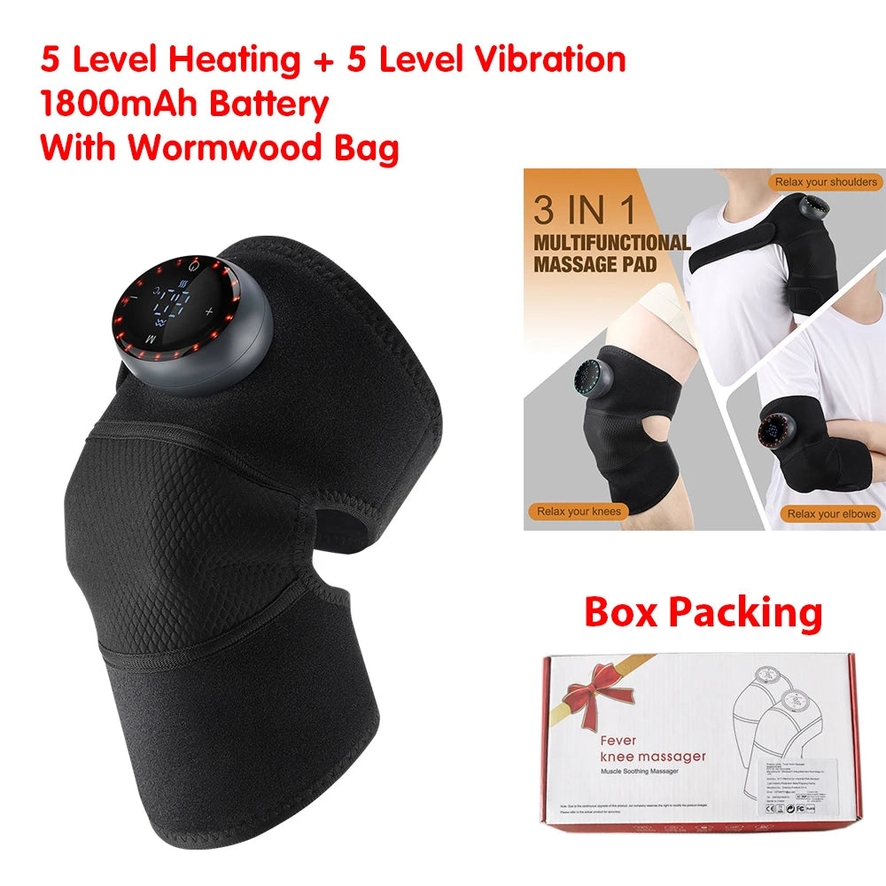 Masseur Genou Rechargeable – Vibration & Chaleur 3 Vitesses | LuxFlex