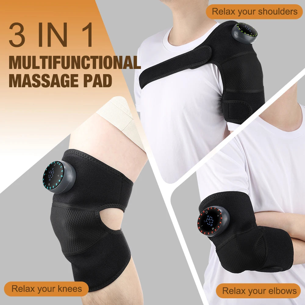 Masseur Genou Rechargeable – Vibration & Chaleur 3 Vitesses | LuxFlex