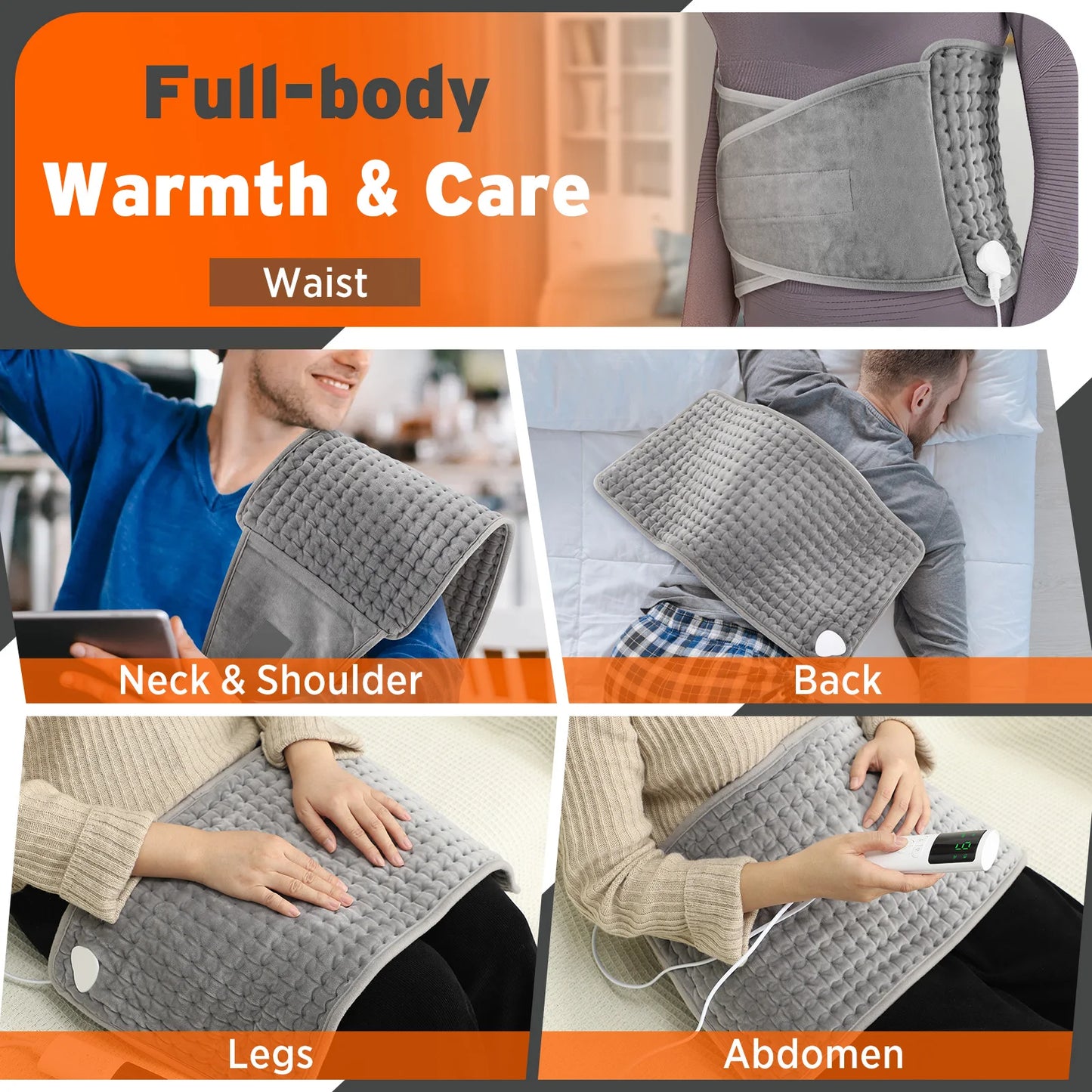 Ceinture Chauffante Dos Électrique – Soutien Lombaire Ajustable | LuxFlex